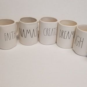 Rae Dunn 5 mugs Coffee & Tea Accessories